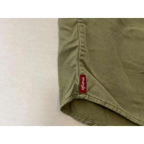 Mens Wrangler Outdoor Olive Green Button Down Short Sleeve Shirt Size 3XL - Picture 3 of 7